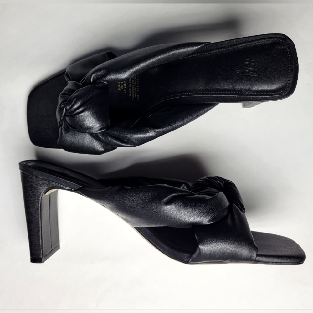 Elegant Black Women's Heeled Sandals